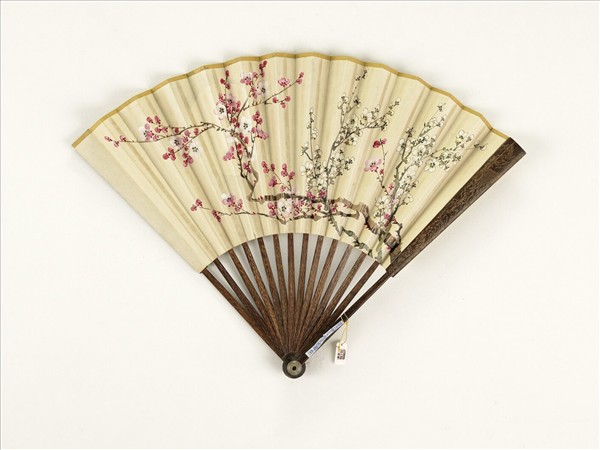 清人花卉　成扇