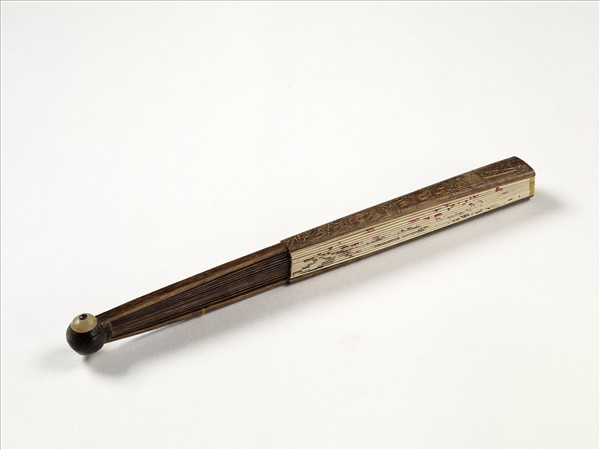 清人花卉　成扇