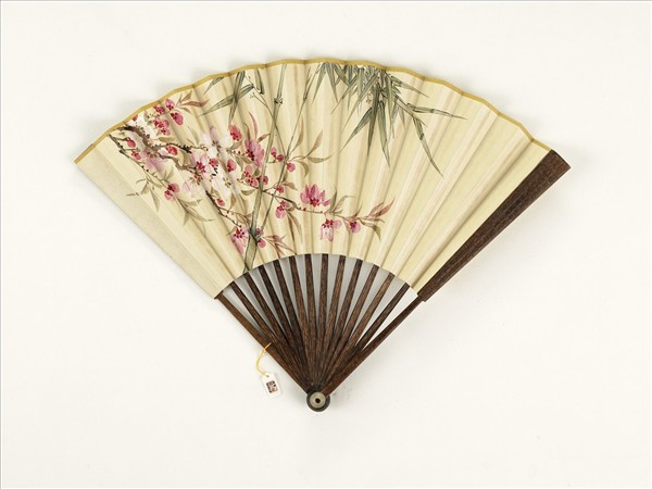 清人花卉　成扇