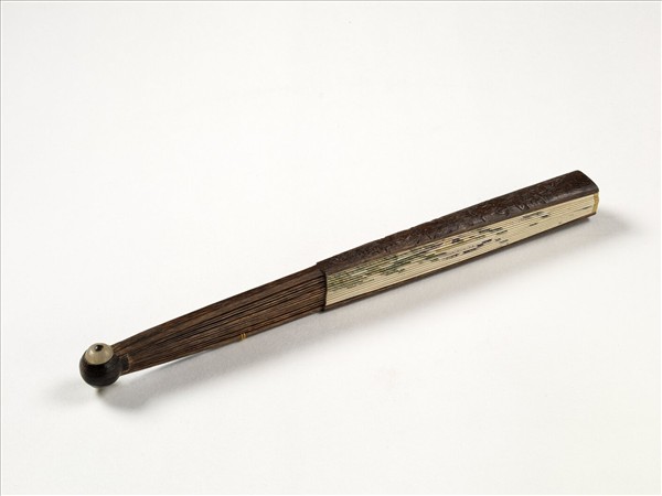 清人花卉　成扇