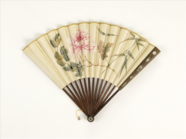 清人花卉　成扇