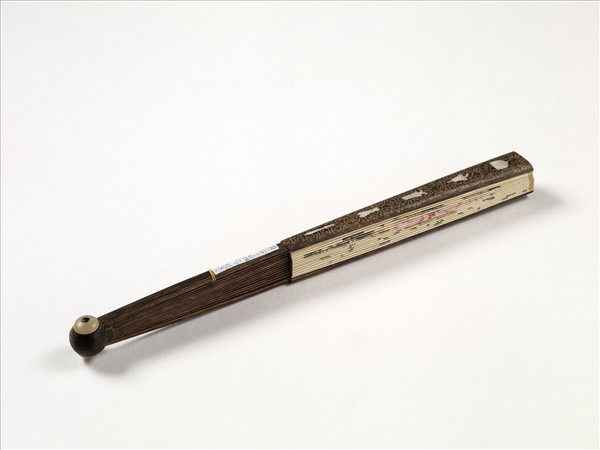 清人花卉　成扇