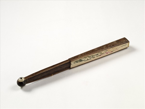 清人花卉　成扇