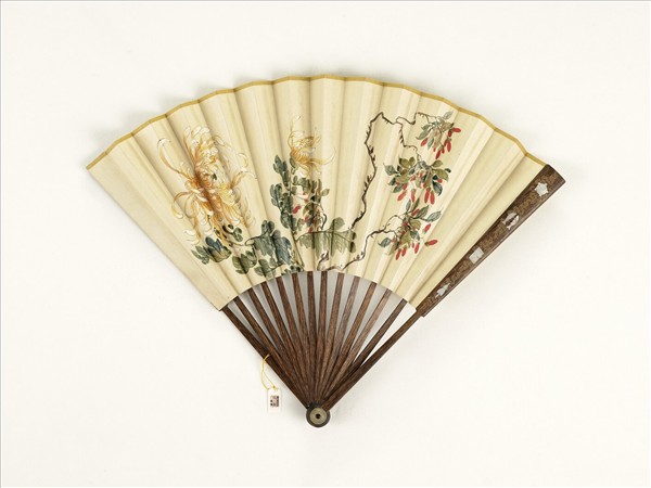 清人花卉　成扇