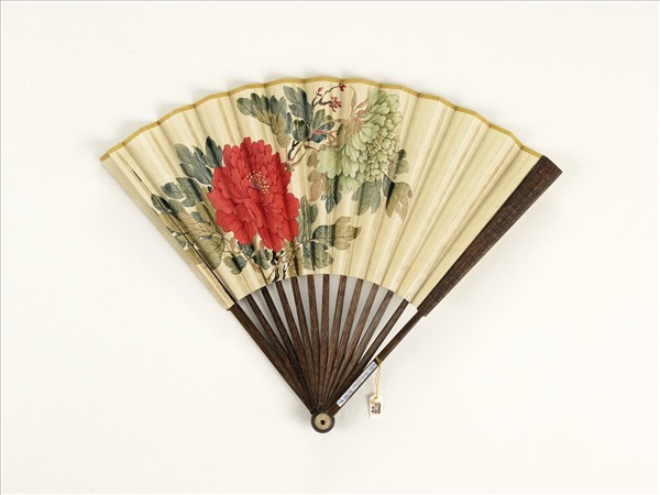 清人花卉　成扇