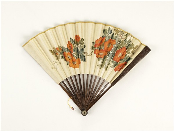 清人花卉　成扇