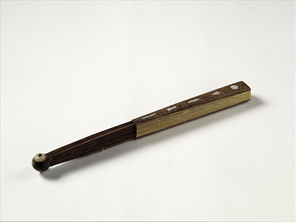 清人花卉　成扇