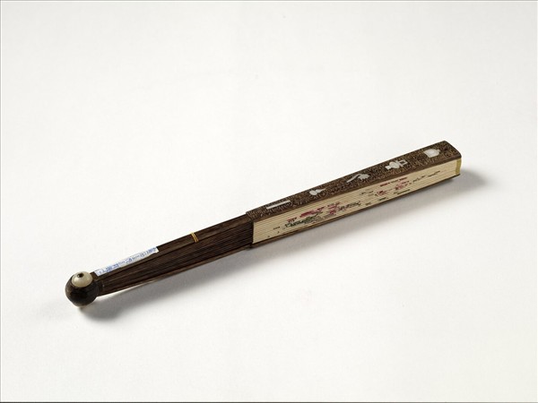 清人花卉　成扇