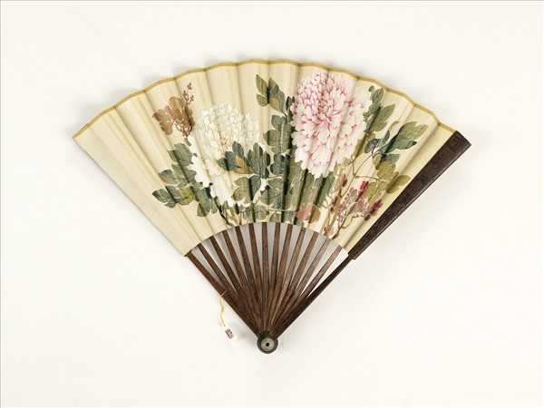 清人花卉　成扇