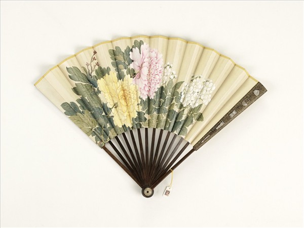 清人花卉　成扇