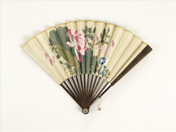 清人花卉　成扇