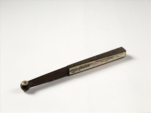 清人花卉　成扇