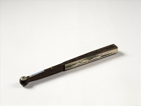 清人花卉　成扇