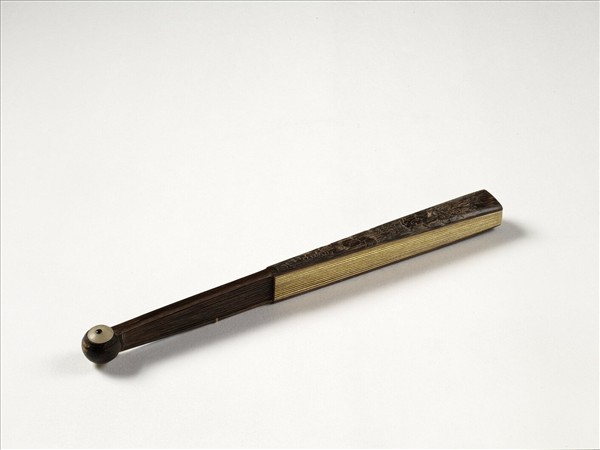 清人花卉　成扇