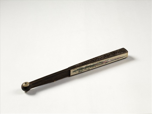 清人花卉　成扇