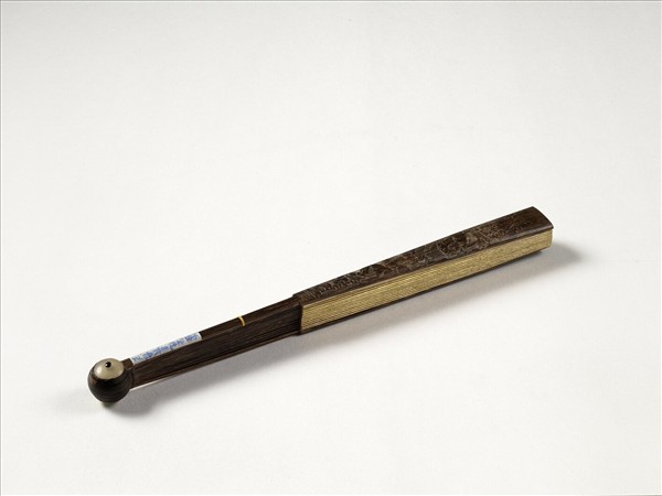 清人花卉　成扇