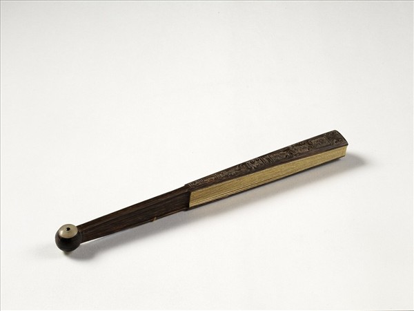 清人花卉　成扇