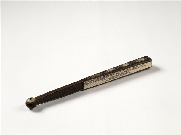 清人花卉　成扇