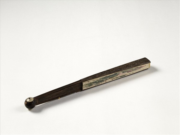 清人花卉　成扇