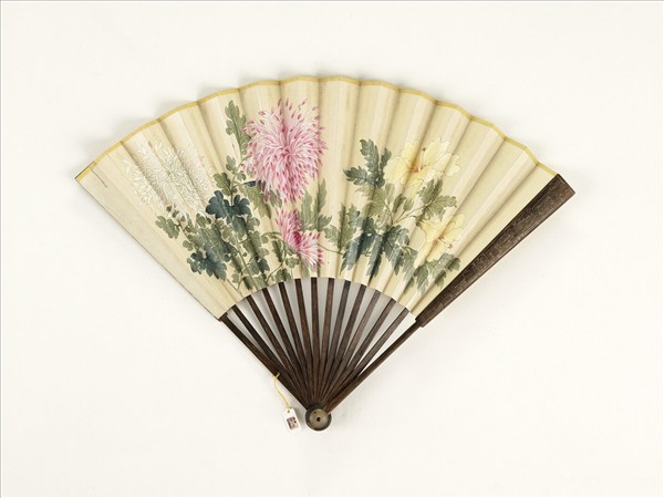 清人花卉　成扇
