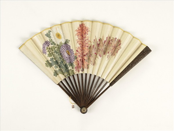 清人花卉　成扇