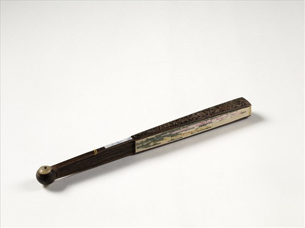 清人花卉　成扇