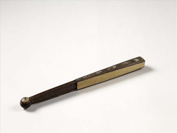 清人花卉　成扇