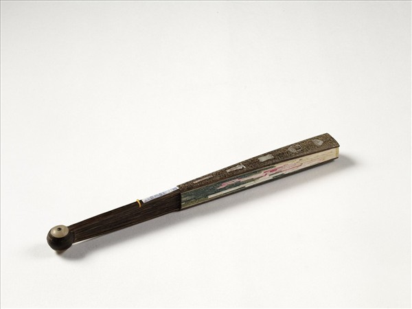 清人花卉　成扇