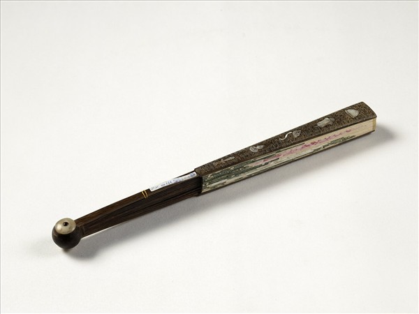 清人花卉　成扇