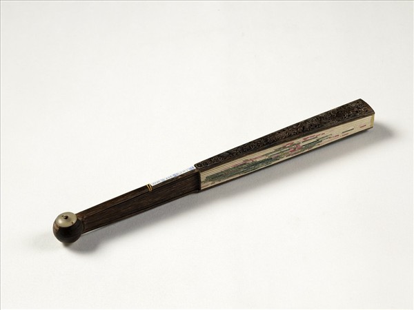 清人花卉　成扇