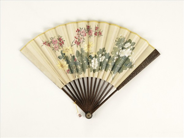 清人花卉　成扇