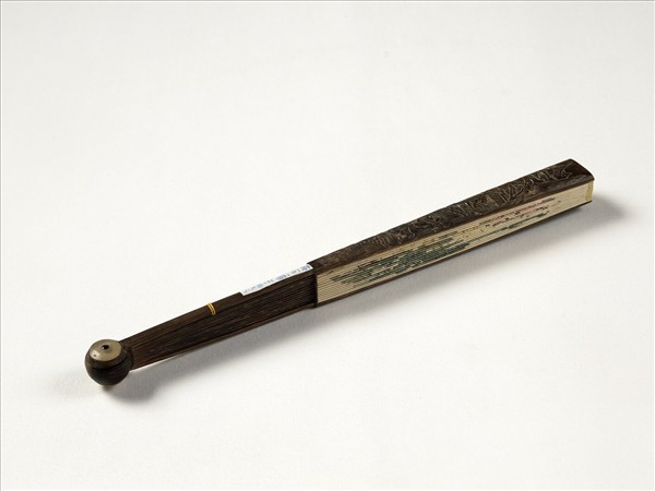 清人花卉　成扇