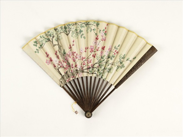 清人花卉　成扇