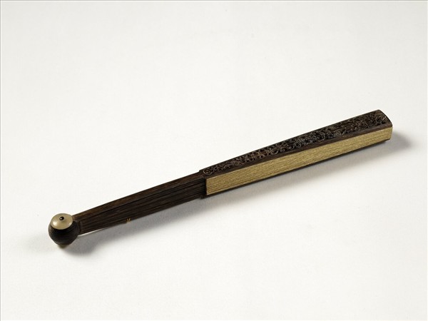 清人花卉　成扇