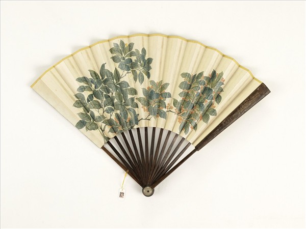 清人花卉　成扇