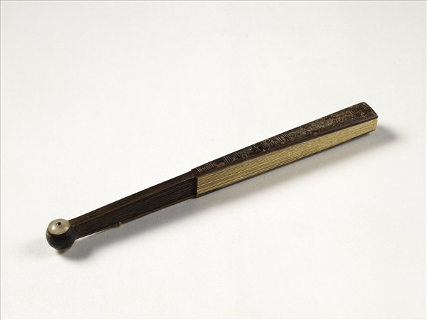 清人花卉　成扇