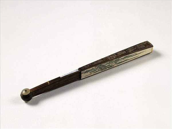 清人花卉　成扇