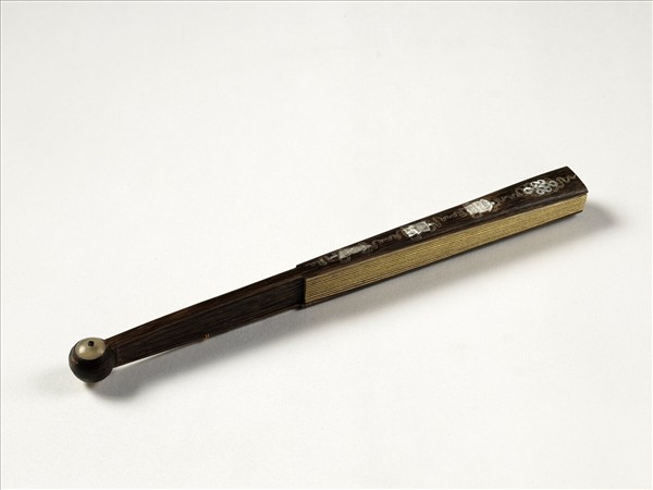 清人花卉　成扇