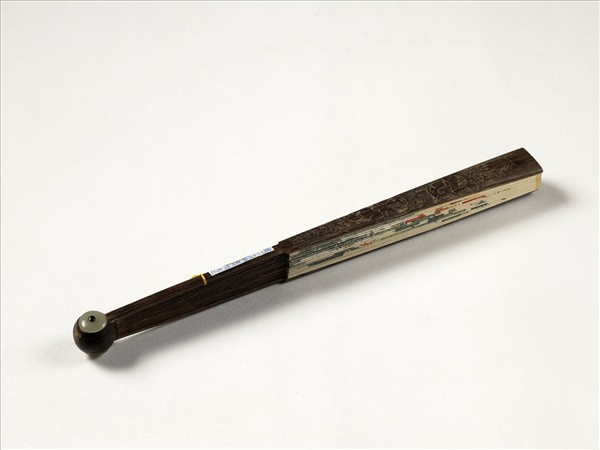 清人花卉　成扇