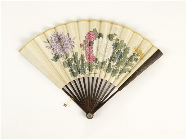 清人花卉　成扇