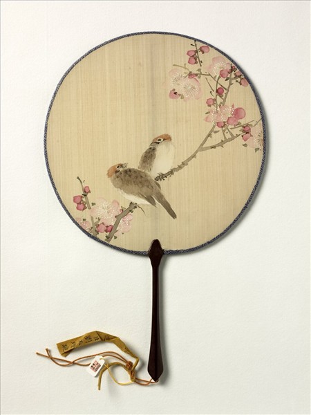 清人花鳥　成扇