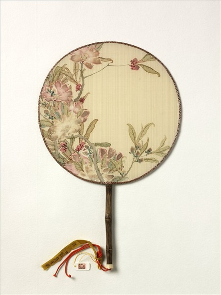 清人花卉　成扇