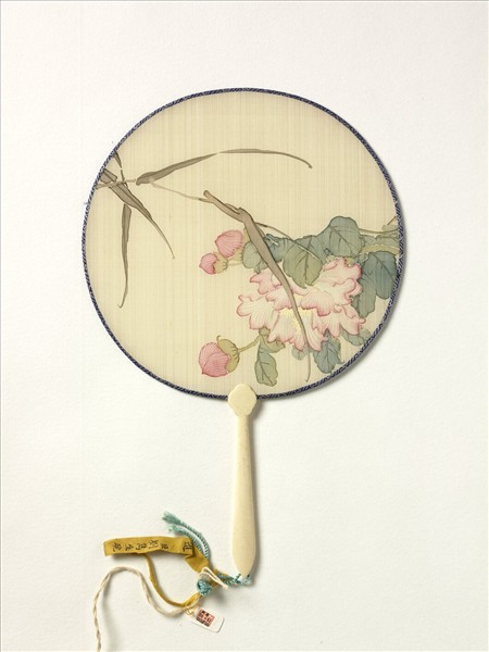 清人花卉　成扇