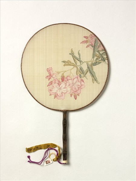 清人花卉　成扇