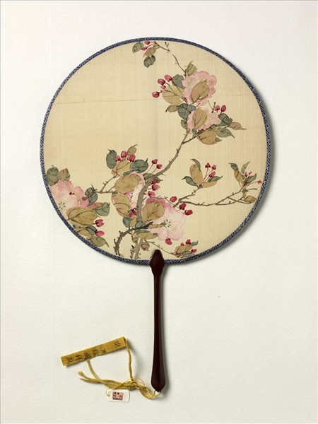 清人花卉　成扇