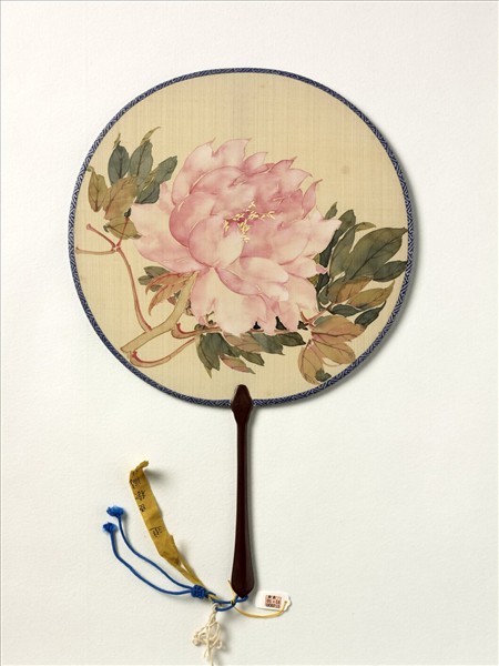 清人花卉　成扇