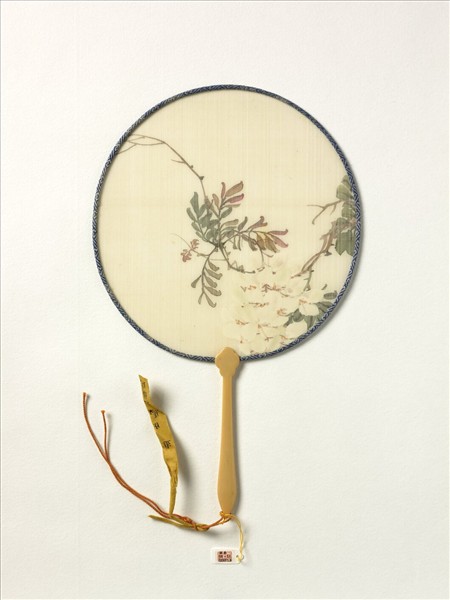 清人花卉　成扇