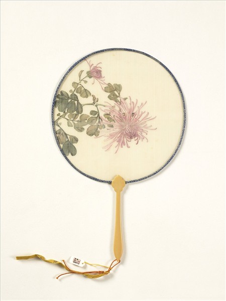 清人花卉　成扇