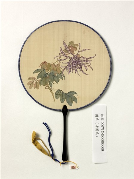 清人花卉　成扇