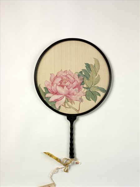 清人花卉　成扇